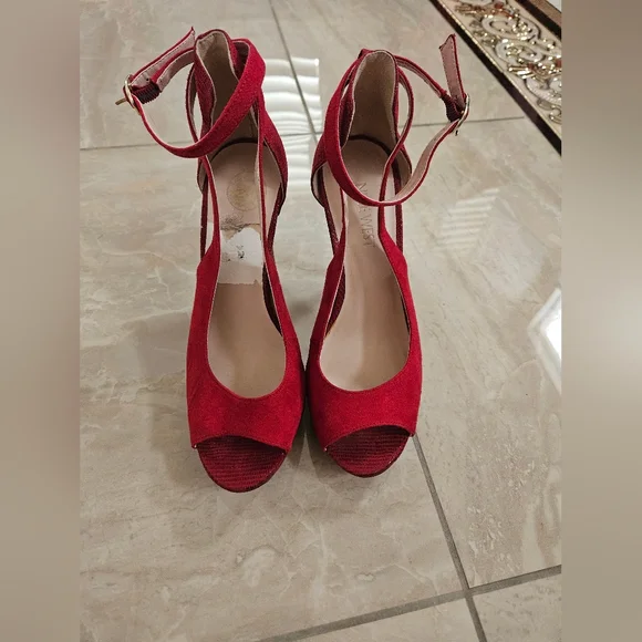 Nine West Red Heels Size 5.5 - Picture 2 of 13